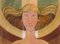 Volto femminile astratto, metà del XX secolo, acquerello, Immagine 1