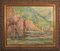 Paesaggio marino impressionista con scogliere, metà XX secolo, olio su tela, Immagine 2