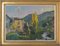 Paesaggio autunnale con villaggio lungo il fiume, 1970, olio su tela, con cornice, Immagine 2