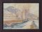 Paysage de Neige Impressionniste avec Village de Montagne, 1930s, Huile sur Toile, Encadrée 2