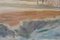 Paesaggio innevato impressionista con villaggio di montagna, anni '30, olio su tela, con cornice, Immagine 5