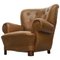 Vintage Danish Club Chair in Leather, Image 1