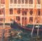 Jesus Fernandez Bautista, Góndolas en Venecia, mediados del siglo XX, óleo y acuarela sobre papel, enmarcado, Imagen 1