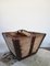 Firewood Basket in Solid Chestnut and Wrought Iron, Image 1