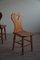 Primitive Dänische Heart Stühle aus massivem Pinienholz, 1950er, 6er Set 4