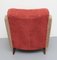 Sessel in Beige & Rot, 1950er 3