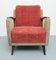Sessel in Beige & Rot, 1950er 10