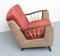 Sessel in Beige & Rot, 1950er 8