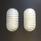 German Modernist Striped Glass Wall Lamps or Sconces from Peill & Putzler, 1970s, Set of 2, Image 2