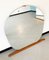 Espejo ovalado grande con perfil de concha de latón, años 50, Imagen 1