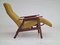 Danish Teak & Wool High-Backed Armchair with Fold-Out Footrest, 1970s, Image 8
