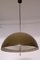 Lampada da soffitto con paralume in plastica marrone e diffusore bianco, anni '70, Immagine 3