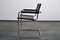 S34 Black Leather Armchairs by Mart Stam & Marcel Breuer for Linea Veam, 1970s, Set of 10 3