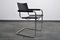 S34 Black Leather Armchairs by Mart Stam & Marcel Breuer for Linea Veam, 1970s, Set of 10 1