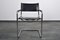 S34 Black Leather Armchairs by Mart Stam & Marcel Breuer for Linea Veam, 1970s, Set of 10, Image 7