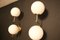 Mid-Century Modern Italian Brass and White Glass Sconces, Set of 2 8
