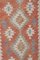 Turkish Red and Pastel Color Kilim Rug 2