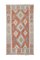 Turkish Red and Pastel Color Kilim Rug 1