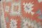 Turkish Red and Pastel Color Kilim Rug, Image 11