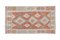 Turkish Red and Pastel Color Kilim Rug 3