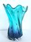 Vase Turquoise Torsadé en Verre de Murano 1
