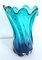 Twisted Turquoise Murano Glass Vase 2