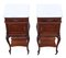 Antique French Bedside Tables Cupboards with Marble Tops, 1920, Set of 2, Image 7