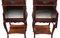 Antique French Bedside Tables Cupboards with Marble Tops, 1920, Set of 2, Image 4