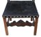 Antiker portugiesischer Stuhl aus Eiche & Leder, frühes 18. Jh 4