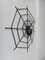 Schwarze Wanddekoration Spider aus Eisen, 1950er 1