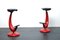 Heavy Industrial Metal Stools with Bicycle Saddle, 1980s, Set of 2 3