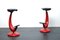 Heavy Industrial Metal Stools with Bicycle Saddle, 1980s, Set of 2, Image 3