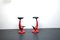 Heavy Industrial Metal Stools with Bicycle Saddle, 1980s, Set of 2 1