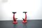 Heavy Industrial Metal Stools with Bicycle Saddle, 1980s, Set of 2, Image 1