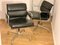 Poltrone EA 207 in pelle nera di Charles & Ray Eames per Vitra, set di 2, Immagine 5