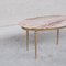 Table Basse ou d'Appoint Mid-Century en Laiton et Marbre 10