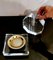 Scrivania o tavolino da caffè in vetro acrilico e ottone, Italia, set di 2, Immagine 13
