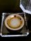 Scrivania o tavolino da caffè in vetro acrilico e ottone, Italia, set di 2, Immagine 6