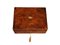Mid 19th Century Brass Bound Rosewood Writing Slope with Red Velvet Interior, Glass Inkwell, Pad & Pen 1