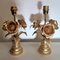 French Hollywood Regency Style Gilt Brass Lamps by Maison Jansen, Set of 2 1