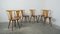 Brutalist Beech Dining Chairs from Bombenstabil, 1960s, Set of 6 1
