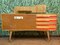 Italian Wooden Board Formica Brass Sideboard in the Style of Gio Ponti, 1950s 1