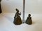 Antique 19th Century Victorian Brass Bells in Shape of Ladies, Set of 2 11
