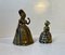 Antique 19th Century Victorian Brass Bells in Shape of Ladies, Set of 2, Image 3