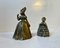 Antique 19th Century Victorian Brass Bells in Shape of Ladies, Set of 2 12