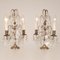 Französische 2-Leuchten Tischlampen aus Silber & Kristallglas mit Anhänger-Ornamenten, 2er Set 9