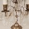 French Silver and Clear Crystal 2-Light Table Lamps with Pendant Ornaments, Set of 2 3