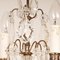 Französische 2-Leuchten Tischlampen aus Silber & Kristallglas mit Anhänger-Ornamenten, 2er Set 2
