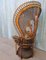 Vintage Rattan Peacock Chair, 1960s, Image 8