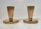 Art Deco Fluted Bronze Candlesticks by Tinos, 1930s, Set of 2, Image 1